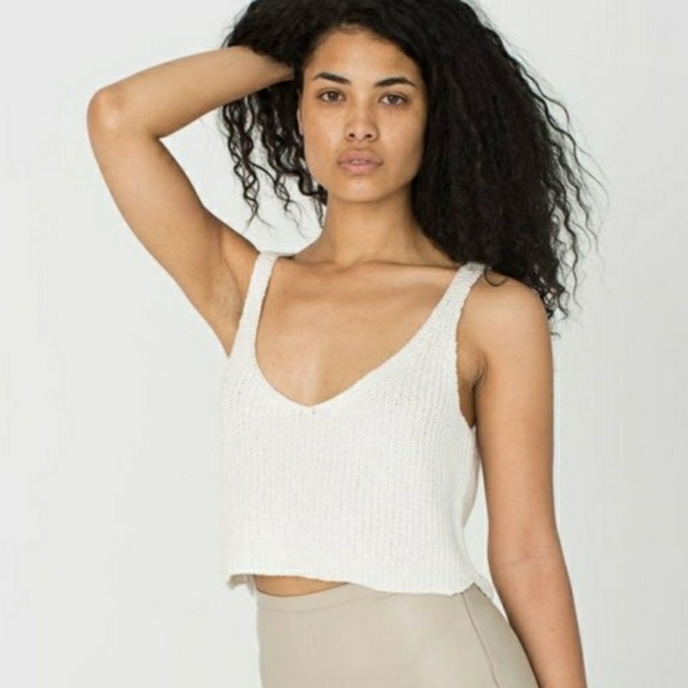 american apparel cropped tank sweater